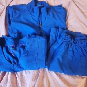 Royal blue scrub set